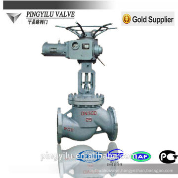 motorized stainless steel cast steel globe valve PN 16-100 manufacturer
